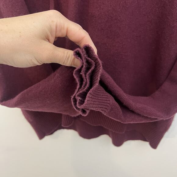 Nadaam Women’s Wool & Cashmere‎ Blend Hoodie Maroon Size Large - Picture 6 of 10